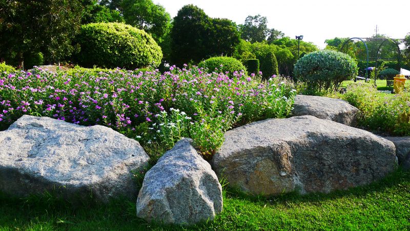 River Rock Garden Installation